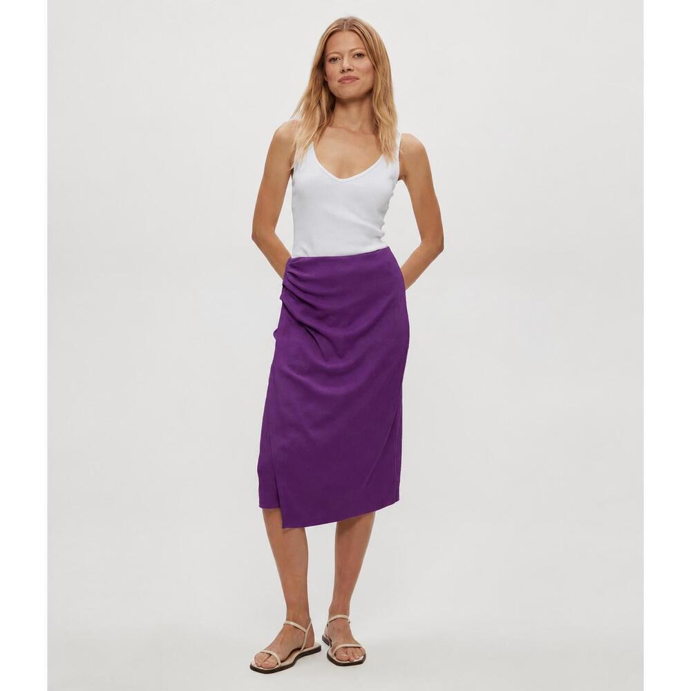 NEW MICHAEL STARS yeni midi skirt in grape